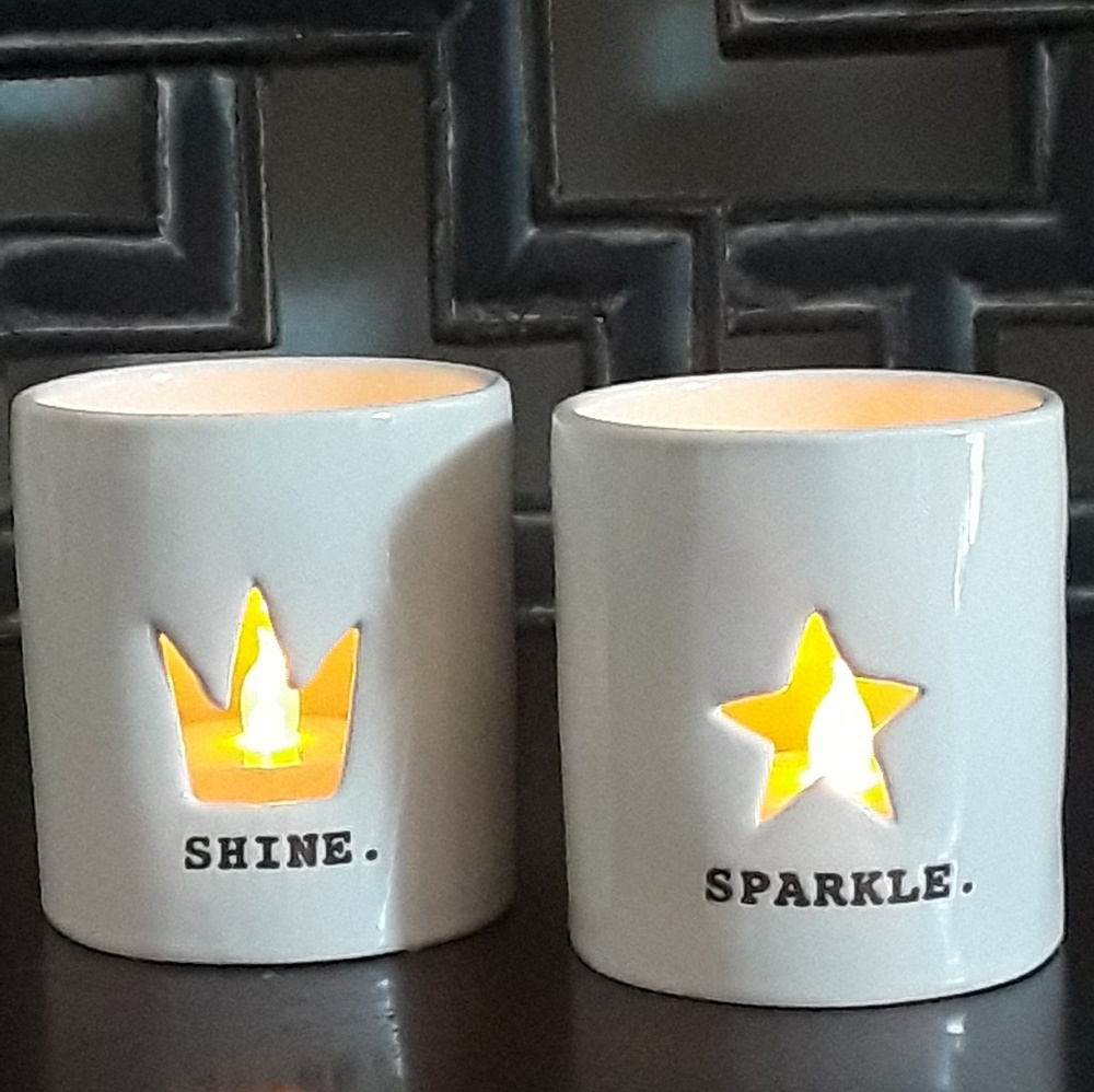 Authentic Rae Dunn Tea Light Candle Holders